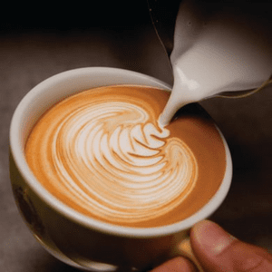 Picture of Latte Art being poured.